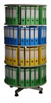 Archivační otočná skříň - 4 patra šedá