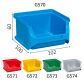Stohovatelný  plastový box 1 - 102 x 100 x 60 mm - balení 30 ks